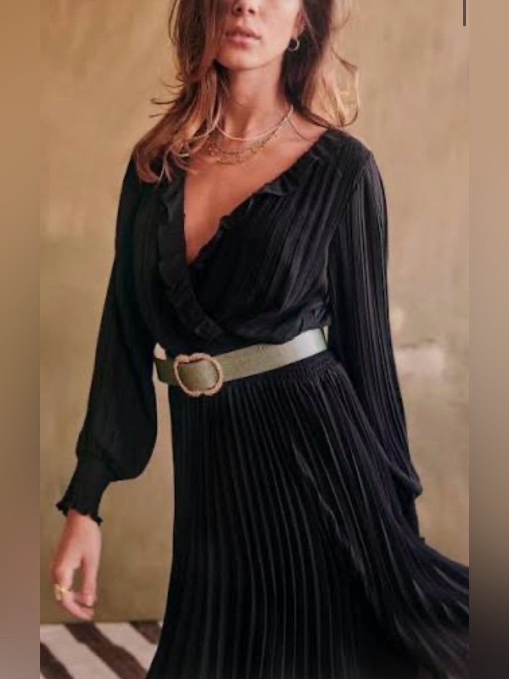 Sezane Tal Dress Noir. - Size 40 US 8